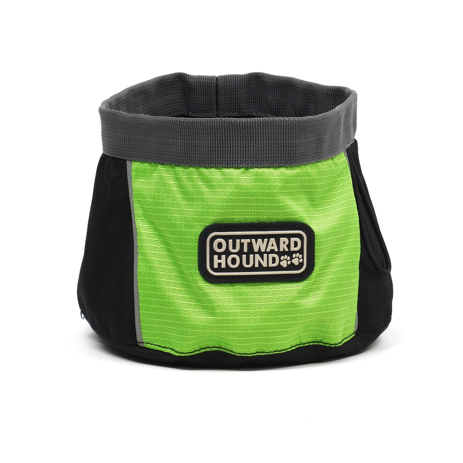 Outward Hound 2483 Port-a-bowl Collapsible Travel Dog Food/water Bowl, Large, Green
