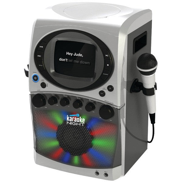 Karaoke Usa Kn355 Cd+g Karaoke System With Led Light Show & 5.5" Monitor