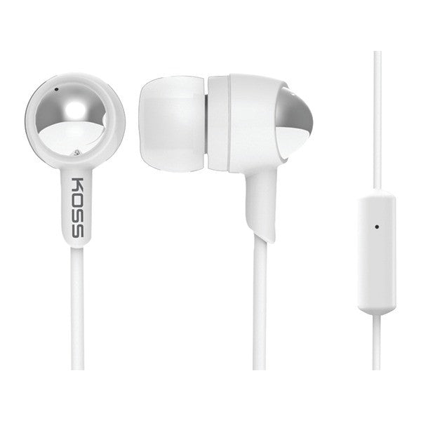 Koss 183814 Keb30 Passive Noise-isolating In-ear Earbuds With Microphone (white)