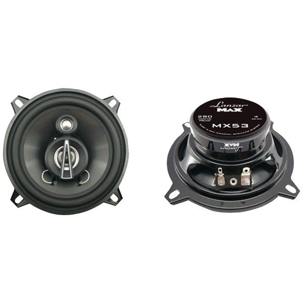 Lanzar Car Audio Mx53 Max Series 3-way Triaxial Speakers (5.25", 140 Watts)