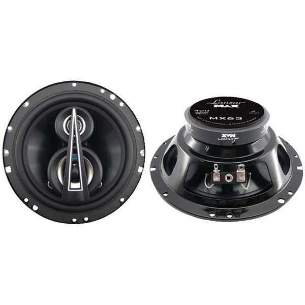 Lanzar Car Audio Mx63 Max Series 3-way Triaxial Speakers (6.5", 200 Watts)
