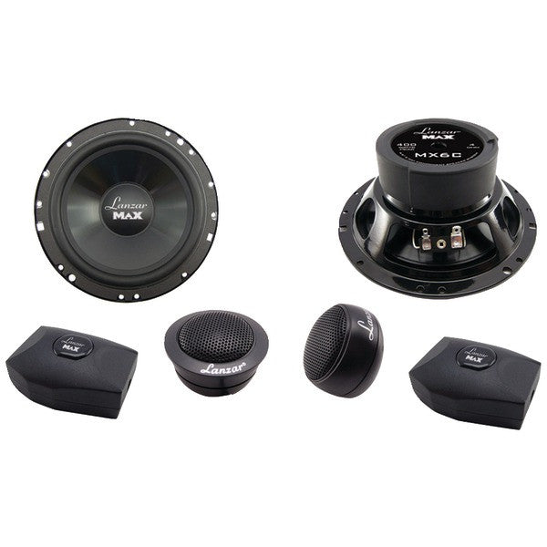 Lanzar Car Audio Mx6c Max Series 6.5" 200-watt 2-way Component Speaker System