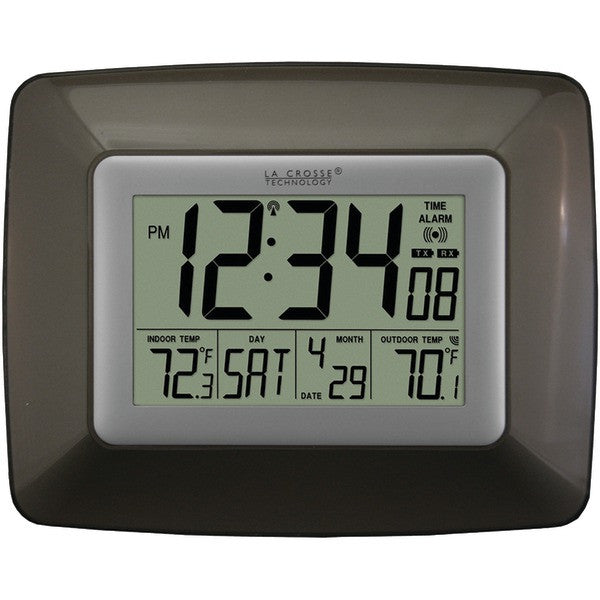 La Crosse Technology Ws-8119u-it-cho Atomic Digital Clock With Indoor/outdoor Temperature (black)