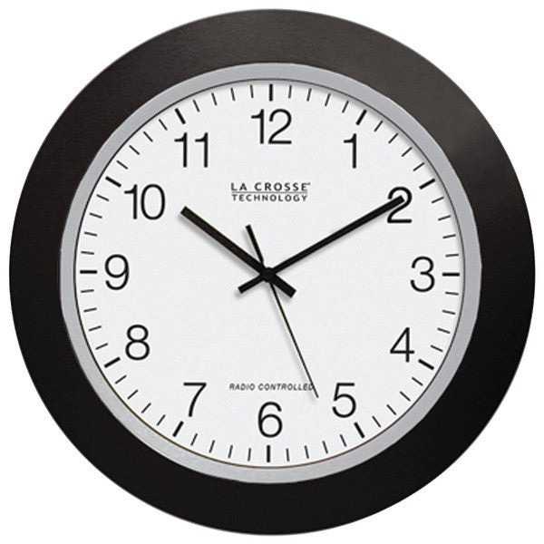 La Crosse Technology Wt-3129b 12" Black Atomic Wall Clock