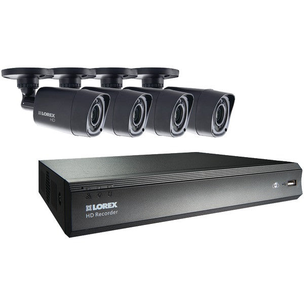 Lorex Lhv00081tc4 8-channel Mpx 720p Hd 1tb Dvr With 4 Weatherproof Ir Cameras