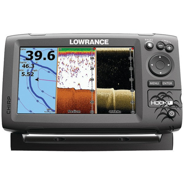 Lowrance 000-12666-001 Hook-7 Mid/high/downscan Nav+ Fishfinder