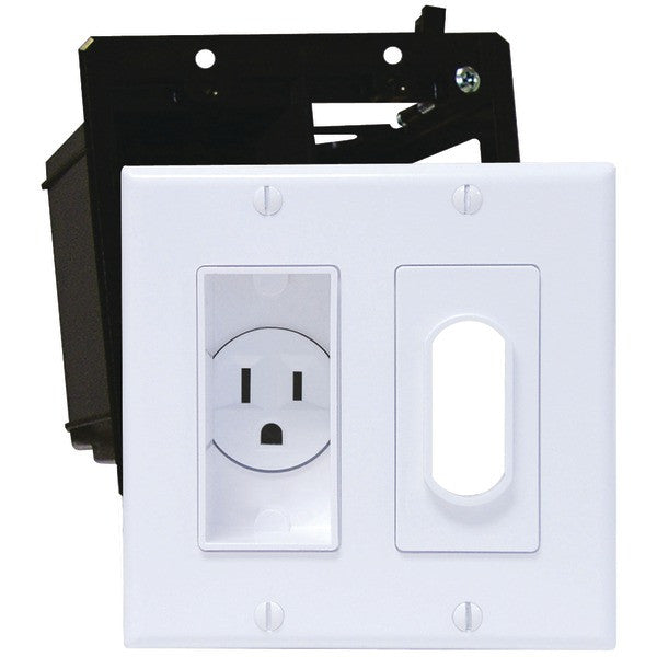 Midlite 2a4641-w Décor Recessed Receptacle Kit