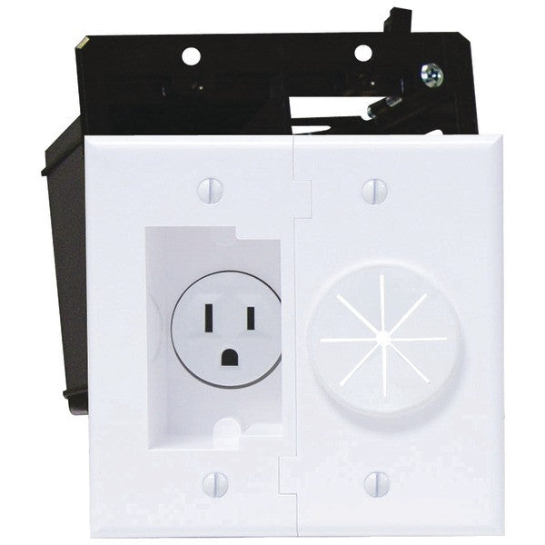 Midlite 2a5251-w Power+port Recessed Receptacle Kit