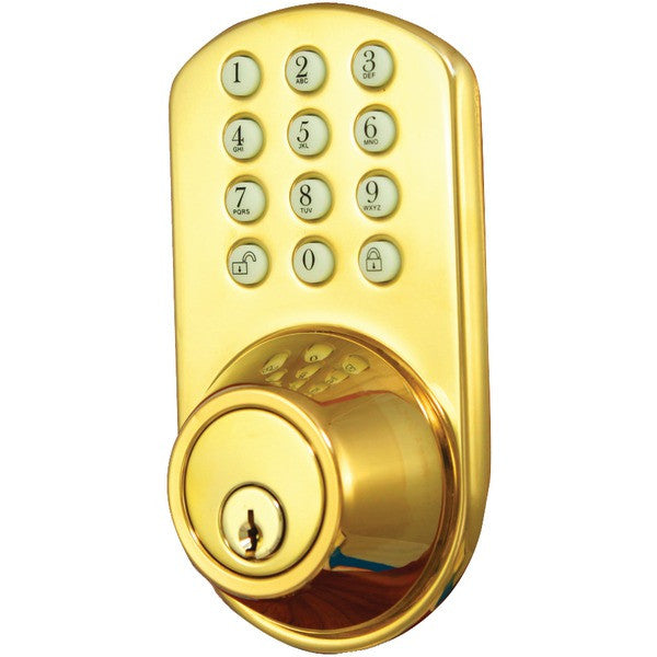 Morning Industry Inc. Hf-01p Touchpad Electronic Dead Bolt (polished Brass)