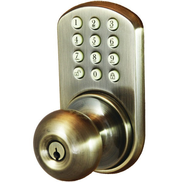 Morning Industry Inc. Hkk-01aq Touchpad Electronic Doorknob (antique Brass)