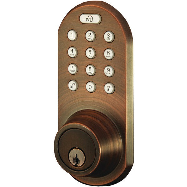 Morning Industry Inc. Qf-01ob 3-in-1 Remote Control & Touchpad Dead Bolt (oil Rubbed Bronze)