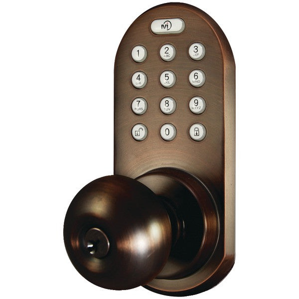 Morning Industry Inc. Qkk-01ob 3-in-1 Remote Control & Touchpad Doorknob (oil Rubbed Bronze)