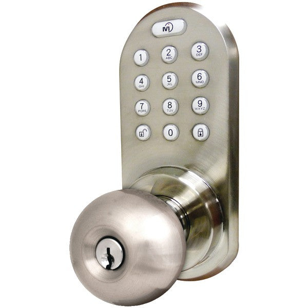 Morning Industry Inc. Qkk-01sn 3-in-1 Remote Control & Touchpad Doorknob (satin Nickel)