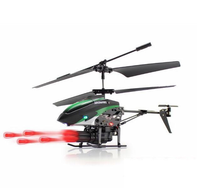 Merske Mk10031 Missile Launching 3.5ch Rc Remote Control Helicopter With Gyro - Green