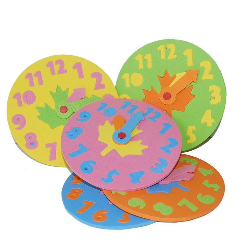 Merske Mk10059 Eva Foam Number Clock Puzzle Toy For 3-7 Years Old - Assorted