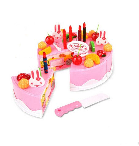 Merske Mk10078 Diy Pretend Play Birthday Cake - Pink