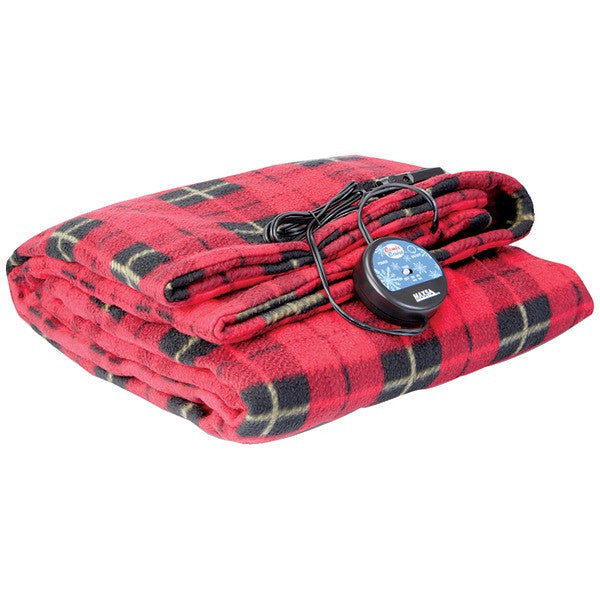 Maxsa Innovations 20014 Comfy Cruise Heated Travel Blanket (red Plaid)