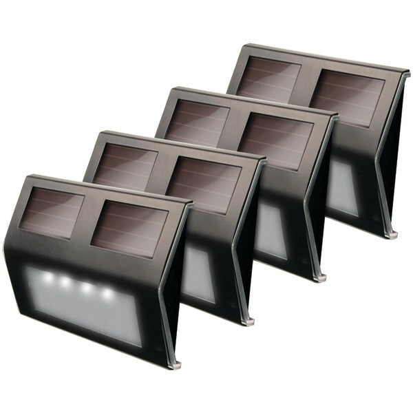 Maxsa Innovations 47334-bz Solar Led Deck Light, 4 Pk (bronze Finish)