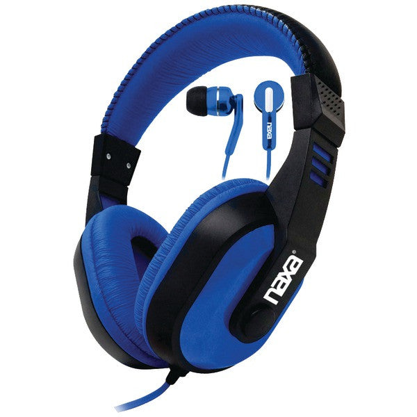 Naxa Ne-934blue Djz Ultra Plus Headphone/earbud Combo (blue)