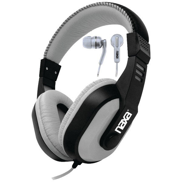 Naxa Ne-934gray Djz Ultra Plus Headphone/earbud Combo (gray)