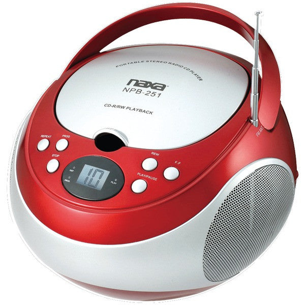 Naxa Npb251rd Portable Cd Players With Am/fm Radio (red)