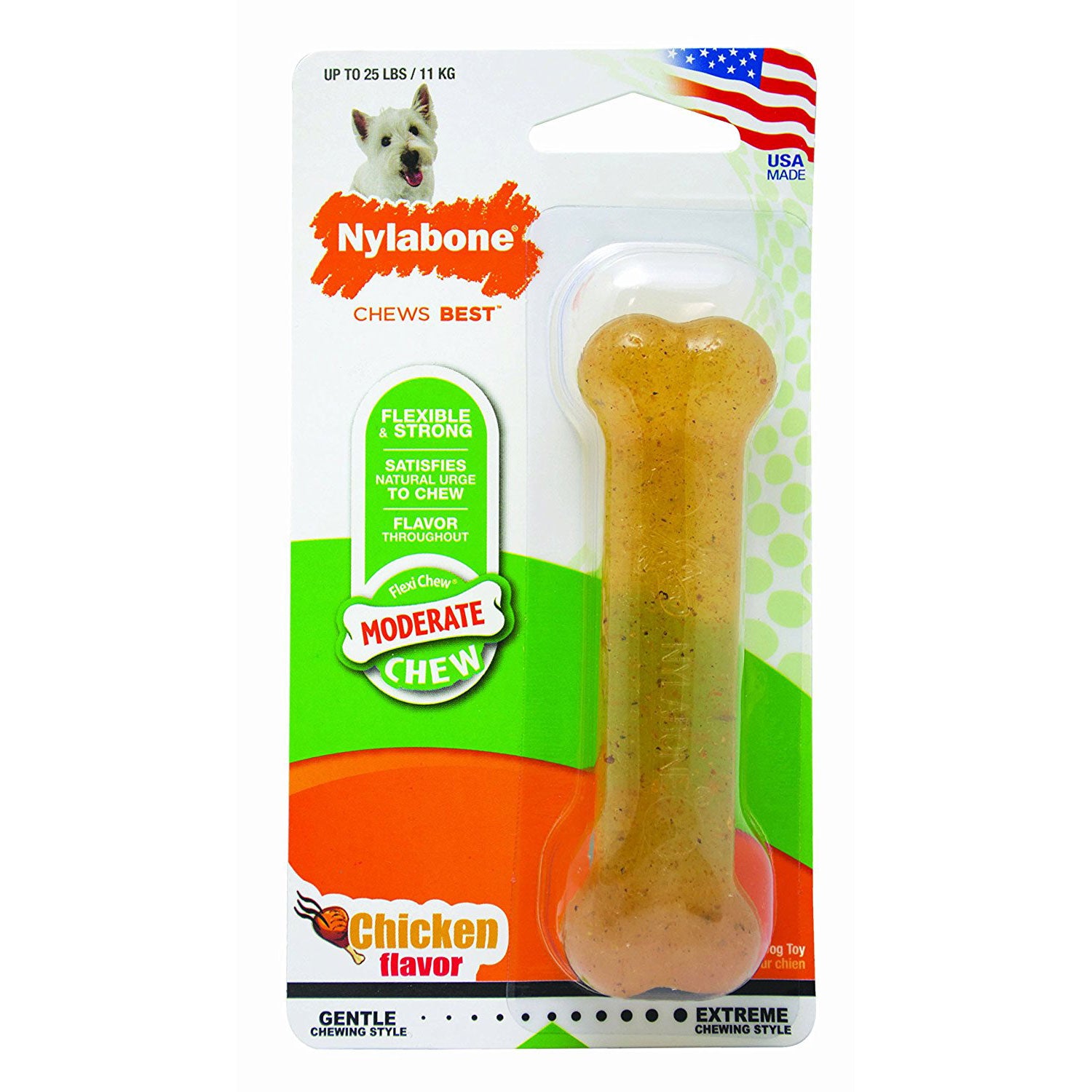 Nylabone Ncf202p Flexi Chew Dog Chew Toy Chicken