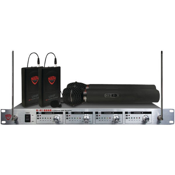 Nady U-41q 2ht/2lt/o 4-channel Uhf Wireless Microphone System