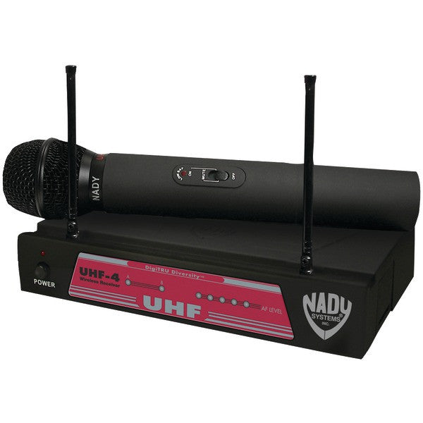 Nady Uhf 4 Ht Ch. 11 Uhf Professional Handheld Wireless Microphone System With Digitru Diversity