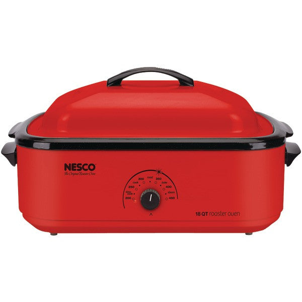 Nesco/american Harvest 4818-12 18-quart Porcelain Roaster Oven (red)