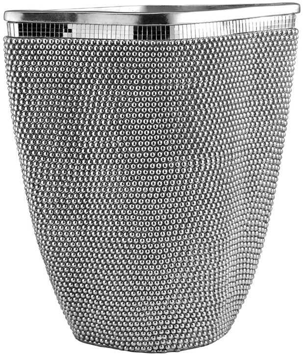 Ok Lighting Ok-4240-v1 Pearl Stone Silver Decorative Vase