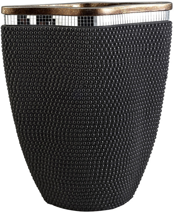 Ok Lighting Ok-4240-v2 Pearl Stone Black Decorative Vase