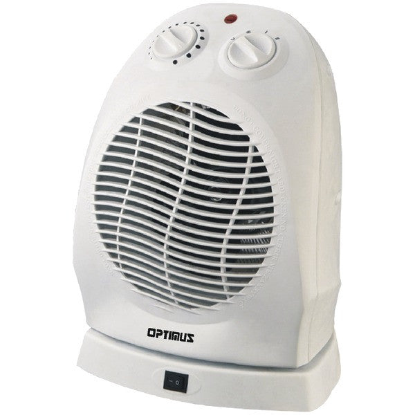 Optimus H-1382 Portable Oscillating Fan Heater With Thermostat