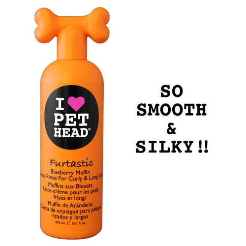 Pet Head Ph10202 Furtastic Crème Rinse For Curly And Long Coat Blueberry Muffin 16oz