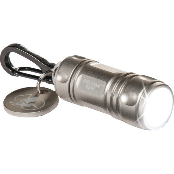 Pelican 018100-0100-180 16-lumen Progear 1810 Led Keychain Flashlight (silver)