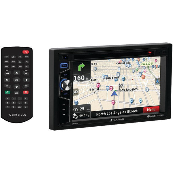 Planet Audio Pnv9674 6.2" Double-din In-dash Navigation Touchscreen Dvd Receiver With Bluetooth