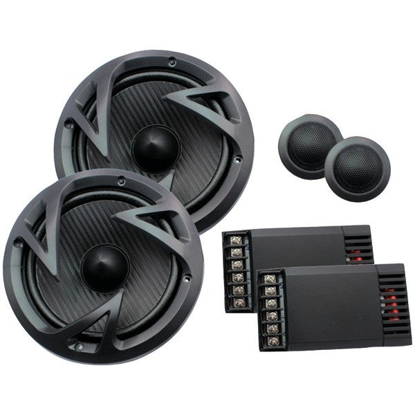 Power Acoustik Ef-60c Edge Series 6.5" 500-watt 2-way Component Speaker System