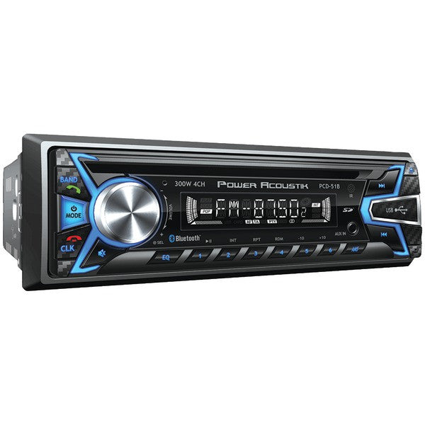 Power Acoustik Pcd-51b Single-din In-dash Cd/mp3 Am/fm Receiver With Usb Playback (with Bluetooth)