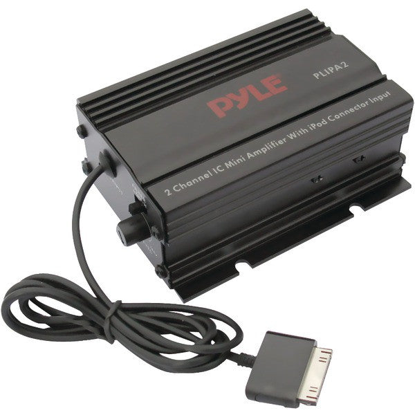 Pyle Plipa2 2-channel 300-watt Mini Amp With 30-pin Ipod Direct Input & Auxiliary 3.5mm Input Connectors
