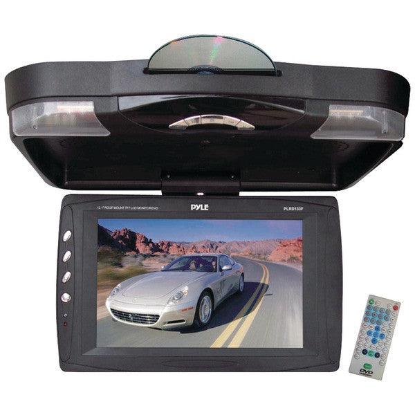 Pyle Plrd133f 12.1" Ceiling-mount Lcd Monitor With Dvd Player & Ir Transmitter