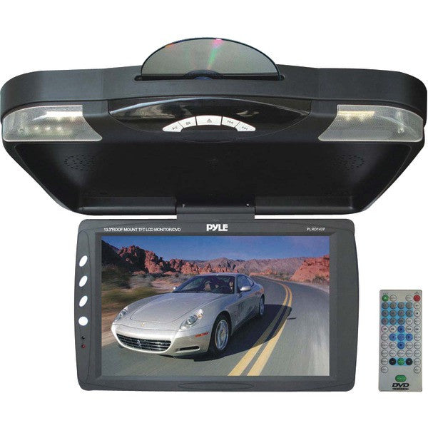 Pyle Plrd143f 13.3" Ceiling-mount Lcd Monitor With Dvd Player & Ir Transmitter