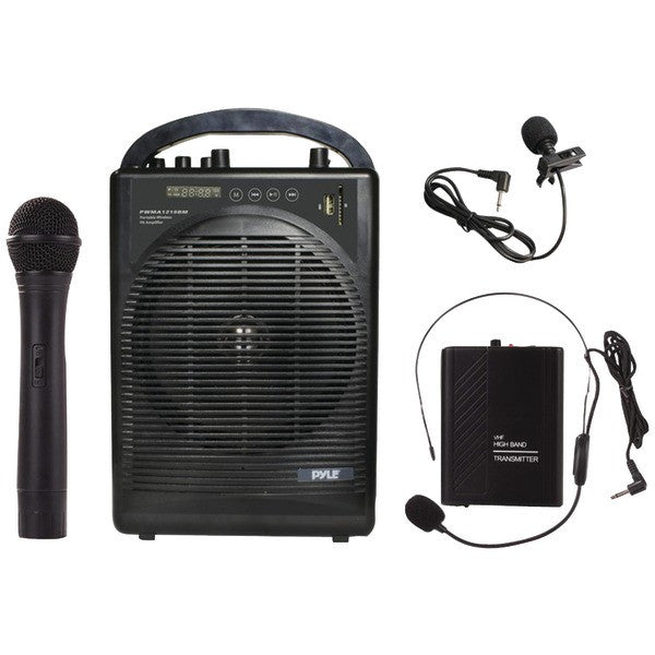 Pyle Pro Pwma1216bm Portable Amplifier & Microphone System With Bluetooth