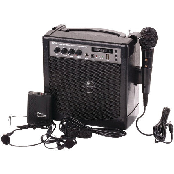 Pyle Pro Pwma220bm Portable Karaoke Pa Amp & Microphone System