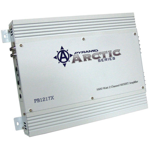 Pyramid Car Audio Pb1217x Arctic Series 2-channel Bridgeable Mosfet Class Ab Amp (1,600 Watts)