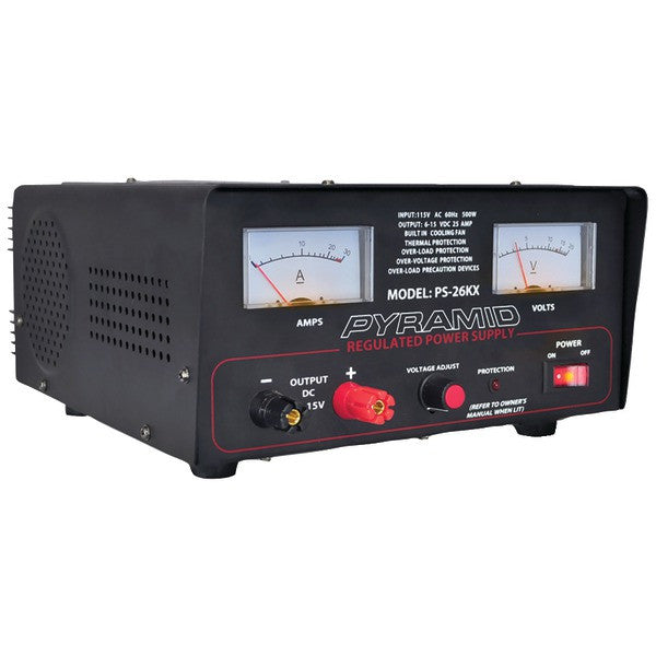 Pyramid Car Audio Ps26kx 22-amp Power Supply With Built-in Cooling Fan