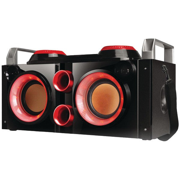 Qfx Pbx-505200bt Red Rechargeable Bluetooth Party Pa Boombox (red)
