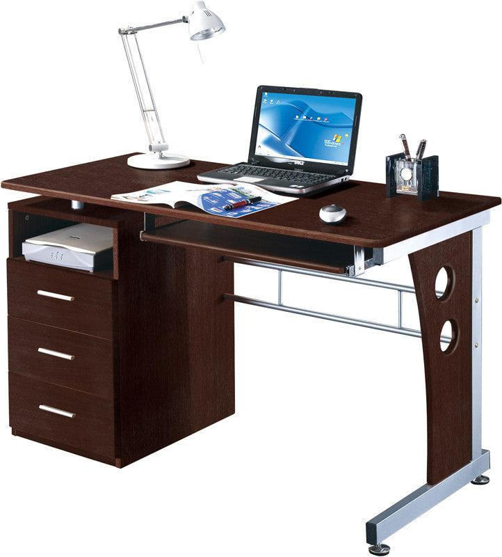 Techni Mobili Rta-3520-ch36 Computer Desk With Ample Storage. Color: Chocolate