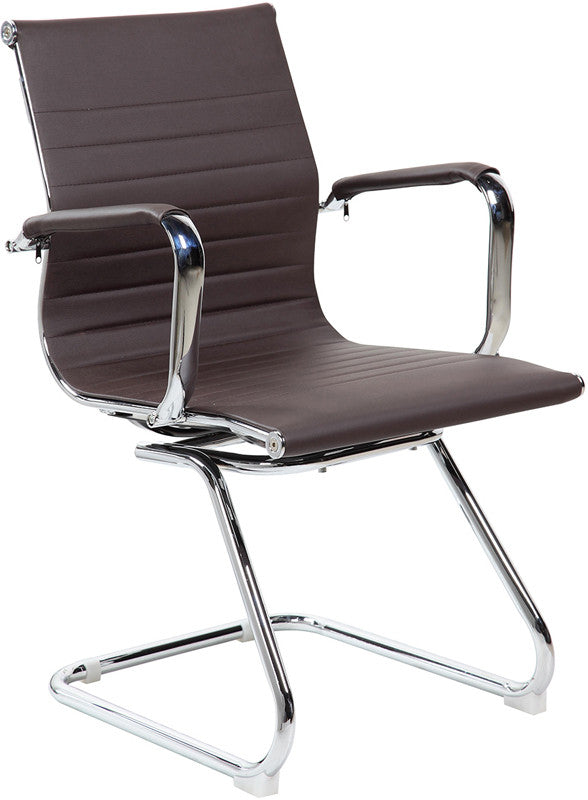 Techni Mobili Rta-4602v-ch Modern Visitor Office Chair. Color: Chocolate