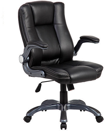 Techni Mobili Rta-4902-bk Medium Back Executive Office Chair With Flip-up Arms. Color: Black