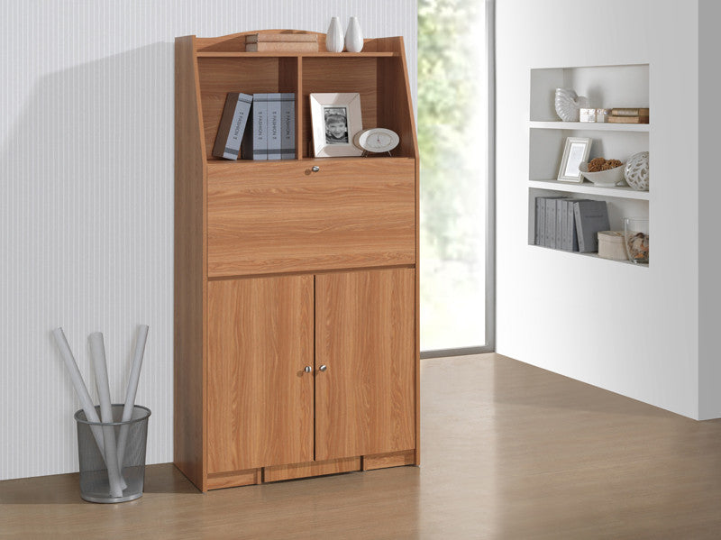Techni Mobili Rta-8405-pn Computer Armoire With Padded Stool And Storage. Color: Pine