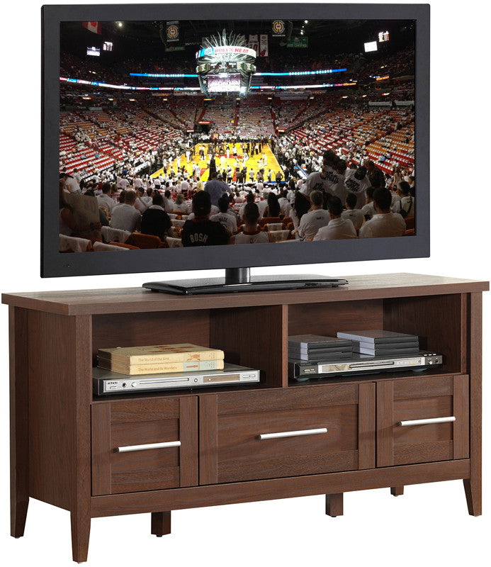 Techni Mobili Rta-8899-hry Elegant Tv Stand With Storage For Tvs Up To 55". Color: Hickory